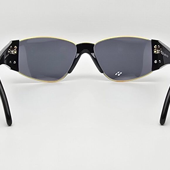 Krizia Mod. K45 Col. 784 Black Gold Frame Grey Lens Sunglasses Italy 58-17-122 main image 7